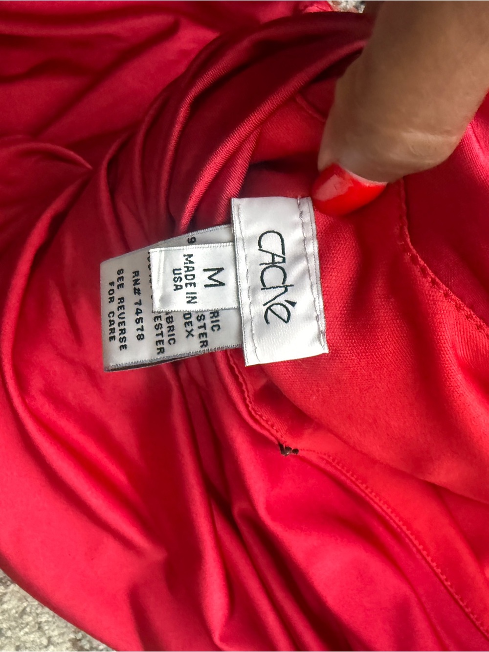 Cache Red  One Shoulder Ruched Maxi Dress - Picture 3 of 4